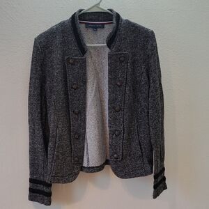 Tommy Hilfiger Black and Gray Blazer